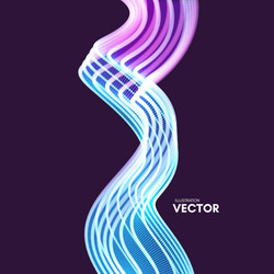 Wavy background with motion effect 3d technology vector