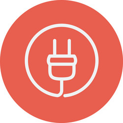 Electrical plug web icon Royalty Free Vector Image