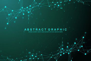 geometric abstract background with connected lines vector image