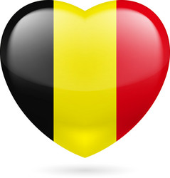 heart icon of belgium vector