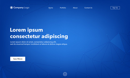 landing page abstract background website vector image