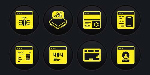 set software page with 404 error keyboard vector image