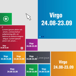 virgo icon sign buttons modern interface website vector image
