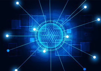 circuit technology background with hi-tech digital vector image