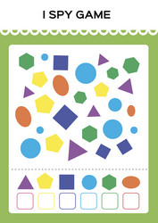 i spy game find and count shapes for toddlers vector image