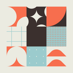 Square abstract pattern design vector