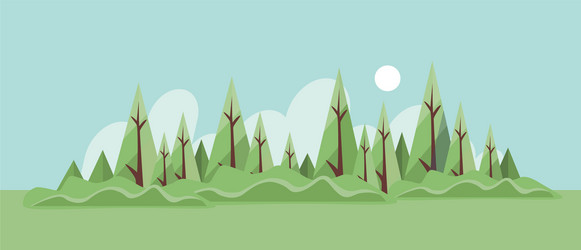 Abstract forest landscape Royalty Free Vector Image