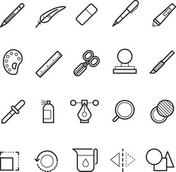 Text Editor & Drawing Tools Icons vector image