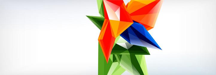 3d triangles and pyramids abstract vector image