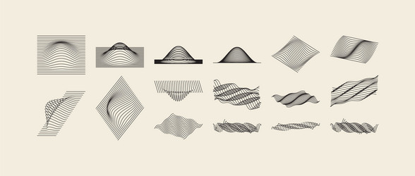 abstract background with wavy lines dynamic effect vector image