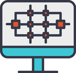 computer and internet service programming vector image