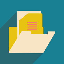 flat with shadow icon and mobile application vector image