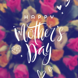 Floral Mothers Day Greeting Card Vector Image