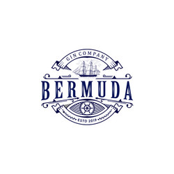 Nautical Badge Logo - Sailor Motif Vector Image