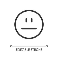 Neutral emoji pixel perfect linear ui icon vector