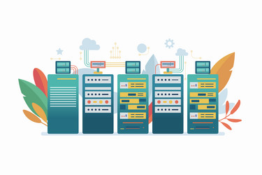 Server Racks Cloud Computing vector image