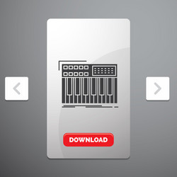 synth keyboard midi synthesiser synthesizer glyph vector image