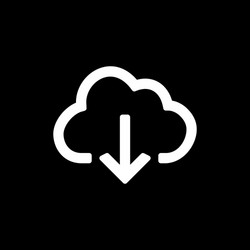 Backup and restore data cloud icon for simple vector