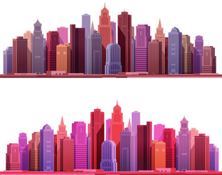 big modern city with skyscrapers construction vector