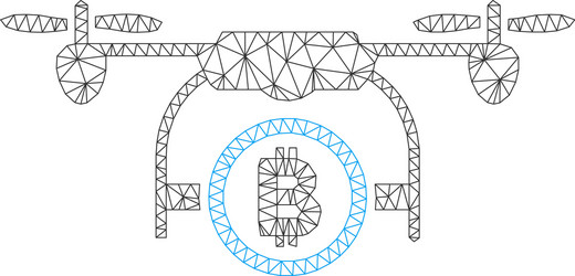 bitcoin airdrone mesh 2d model vector