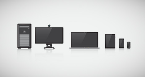 computers and phones vector