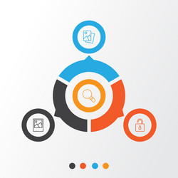 internet icons set collection of unlock image vector image