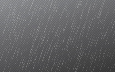 rain drops on transparent background falling vector