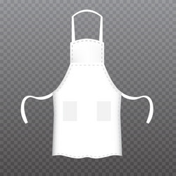 White blank kitchen cotton apron isolated Vector Image