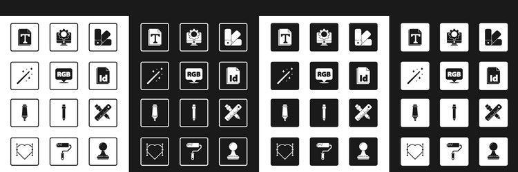 set color palette guide speech bubble with rgb vector image