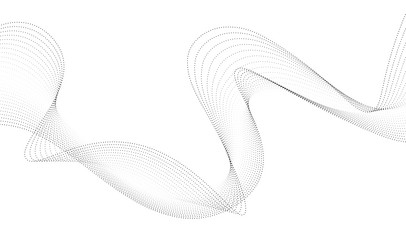 flowing dots particles wave pattern vector image
