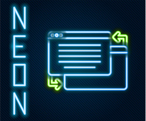 glowing neon line ui or ux design icon isolated vector image