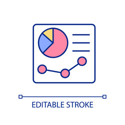 Economy graph rgb color icon Royalty Free Vector Image