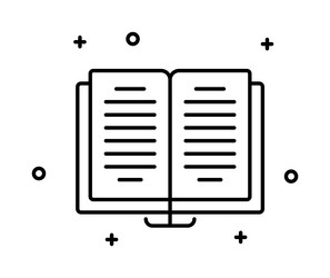 Knowledgeeducation line icon vector