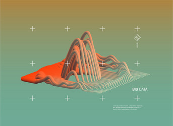 Big data graph visualization dynamic effect cover vector