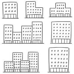 Building Set Collection vector image