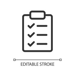 Checklist Pixel Icon - Linear Style vector image