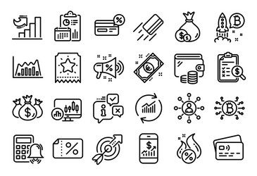 Set of infographic graph bitcoin system vector