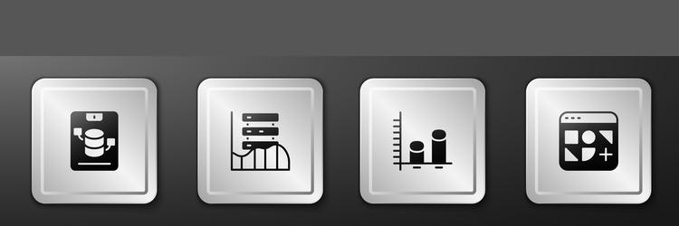 set server data web hosting analysis vector image