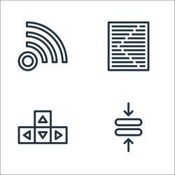 user interface line icons linear set quality vector image