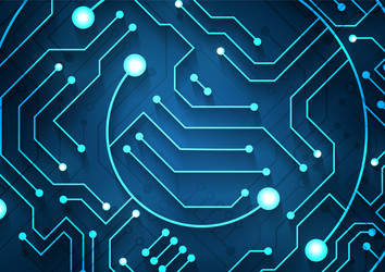 circuit technology background with hi-tech digital vector image