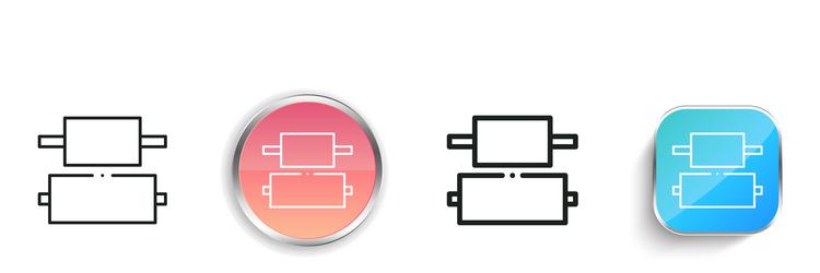 distribute objects icon thin linear regular vector image