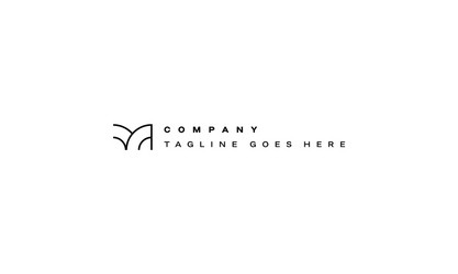 logo on which an abstract image waves vector image