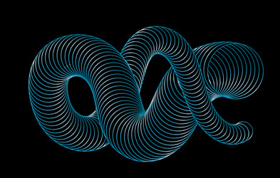spiral the dynamic shape of parallel lines vector image
