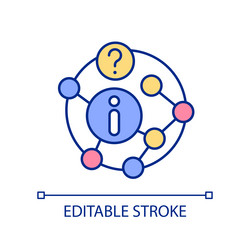 access to global knowledge network rgb color icon vector image