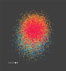 chaotic particles in empty space dynamic vector image