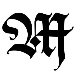 Letter m in gothic style alphabet symbol Vector Image