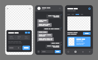 Mobile app concept flowchart with ui elements vector