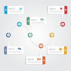 Timeline Layout - Data Visualization vector image