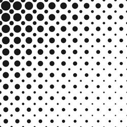 monochrome abstract repeating halftone circle vector