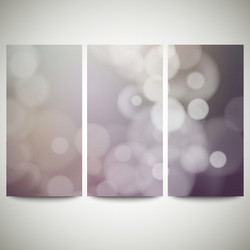 Blurry backgrounds set with bokeh effect abstract vector